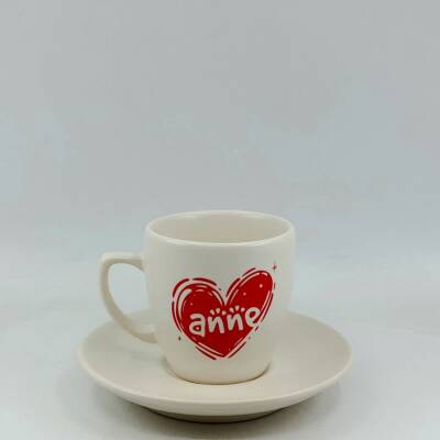 KALPLİ ANNE-KLASİK TÜRK KAHVESİ FİNCANI - TRANSPARAN GÖVDE - 1