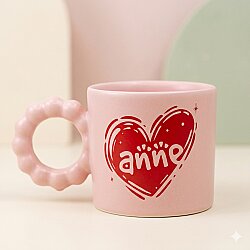 KALPLİ ANNE-PRENSES KUPA - PEMBE GÖVDE PEMBE SAP - 