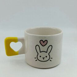 KALPLİ TAVŞAN-KALP KUPA - SARI SAP - 