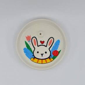 KALPLİ TAVŞAN-YUVARLAK SERAMİK NOTLUK - TRANSPARAN GÖVDE - 1