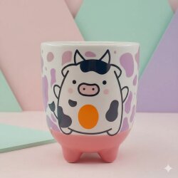 KANKİLER İNEK DESEN-İNEK KUPA - TRANSPARAN - 