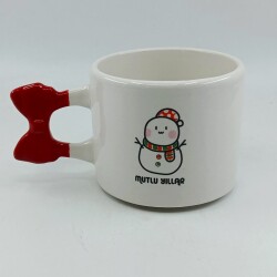 KARDANADAM MUTLU YILLAR-KURDELE KUPA - KIRMIZI SAP - 