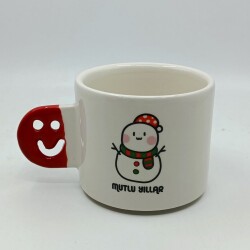 KARDANADAM MUTLU YILLAR-SMİLE KUPA - KIRMIZI SAP - 