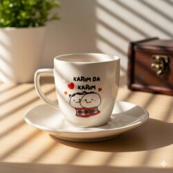 KARIM DA KARIM-KLASİK TÜRK KAHVESİ FİNCANI - TRANSPARAN - 