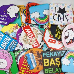 KARIŞIK-AHŞAP BARDAK ALTLIĞI - 56LI - 