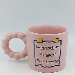KAZANMALIYIM-PRENSES KUPA - PEMBE GÖVDE PEMBE SAP - 