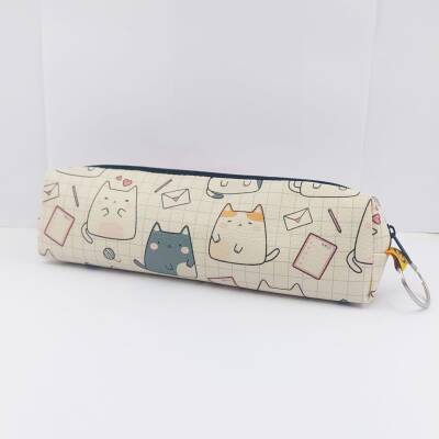 KEDİLER DODDLE-DERİ KALEM KUTU - TEKLİ - 1