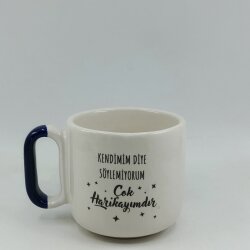 KENDİMİM DİYE SÖYLEMİYORUM - ARYA ÇAY FİNCANI - KOBALT SAP - 