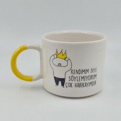 KENDİMİM DİYE SÖYLEMİYORUM-TAÇLI-D KUPA - SARI SAP - 