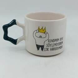 KENDİMİM DİYE SÖYLEMİYORUM-TAÇLI-YILDIZ KUPA - YEŞİL SAP - 