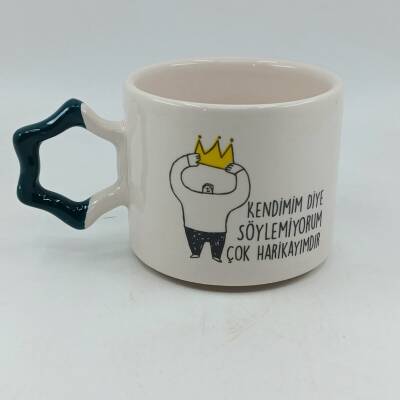 KENDİMİM DİYE SÖYLEMİYORUM-TAÇLI-YILDIZ KUPA - YEŞİL SAP - 1