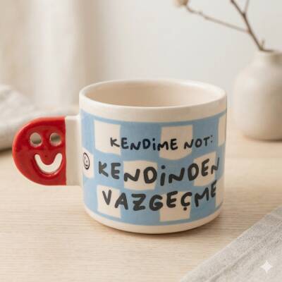 KENDİNDEN VAZGEÇME-SMİLE KUPA - KIRMIZI SAP - 1