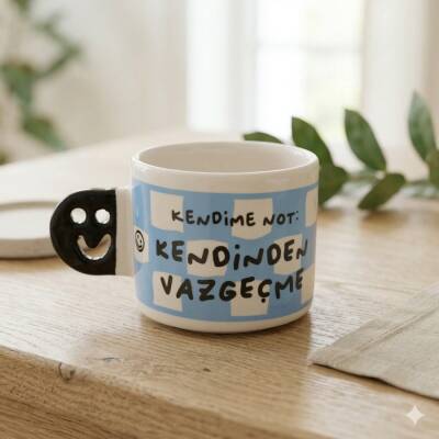 KENDİNDEN VAZGEÇME-SMİLE KUPA - SİYAH SAP - 1