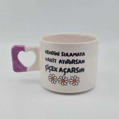 KENDİNİ SULAMAYA VAKİT AYIRIRSAN-KALP KUPA - MOR SAP - 1