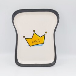 KİNG-TAÇLI-NOVA TOST TABAĞI - TRANSPARAN GÖVDE - 