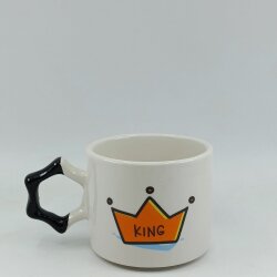 KİNG-TAÇLI-YILDIZ KUPA - SİYAH SAP - 