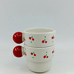 KİRAZ PATTERN-İKİLİ PUNTO ESPRESSO - KIRMIZI SAP - 