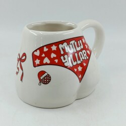 KIRMIZI DİSKO TOPU MUTLU YILLAR -POPO KUPA - TRANSPARAN - 