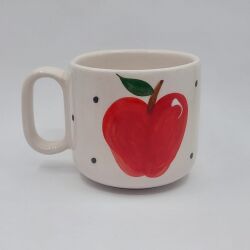 KIRMIZI ELMA - 3D-ARYA ÇAY FİNCANI - 3D - 