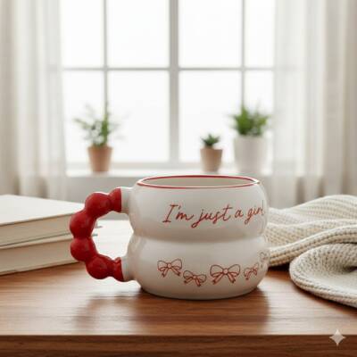 KIRMIZI IM JUST A GİRL-HARMONİ KUPA - KIRMIZI SAP - 1