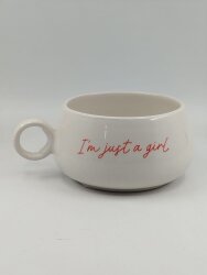 KIRMIZI IM JUST A GİRL-LUNA KUPA - TRANSPARAN - 