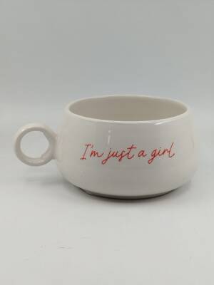 KIRMIZI IM JUST A GİRL-LUNA KUPA - TRANSPARAN - 1