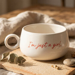 KIRMIZI IM JUST A GİRL-LUNA KUPA - TRANSPARAN - 