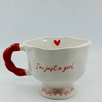 KIRMIZI IM JUST A GİRL-SET-BALERİN KUPA - KIRMIZI SAP - 1