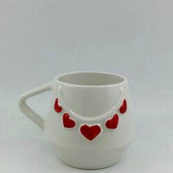 KIRMIZI KABARTMA KALPLER - 3D-DAMLA KUPA - 3D - 