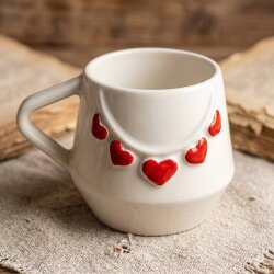 KIRMIZI KABARTMA KALPLER - 3D-DAMLA KUPA - 3D - 