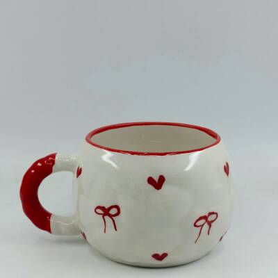 KIRMIZI KALP KURDELE - 3D-TONTİK KUPA - 3D - 1