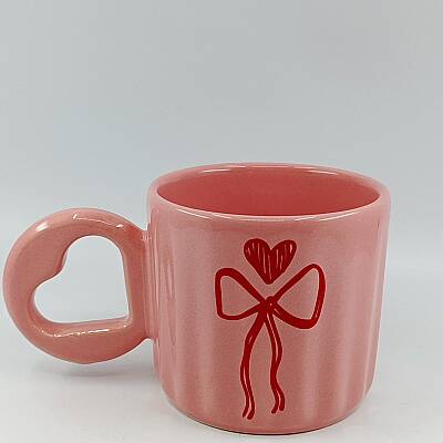 KIRMIZI KALP KURDELE-EROS KUPA - PEMBE SAP PEMBE GÖVDE - 1