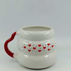 KIRMIZI KALP SİYAH BENEK-KOVAN KUPA - KIRMIZI SAP - 