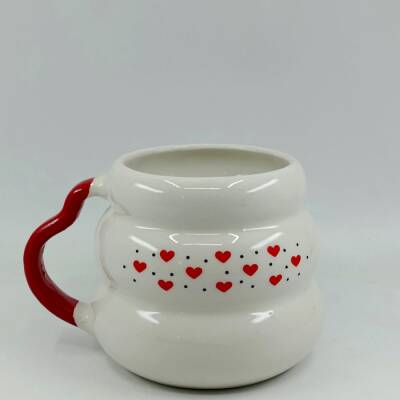 KIRMIZI KALP SİYAH BENEK-KOVAN KUPA - KIRMIZI SAP - 1