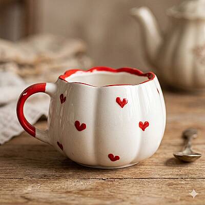 KIRMIZI KALPLER SARMAL - 3D-ÇİÇEK KUPA - 3D - 1