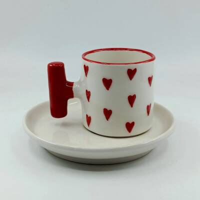 KIRMIZI KALPLER SARMAL - 3D-T TÜRK KAHVESİ FİNCANI - 3D - 1