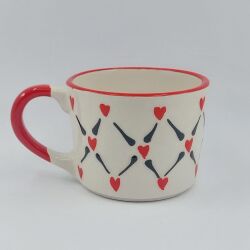 KIRMIZI KALPLİ BAKLAVA DESEN - 3D-ÖZEL FORM - 3D - 