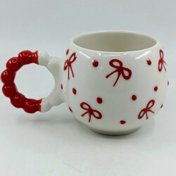 KIRMIZI KURDELE - 3D-PUF KUPA - 3D - 