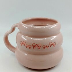 KIRMIZI KURDELE IM JUST A GİRL-KOVAN KUPA - PEMBE SAP PEMBE GÖVDE - 