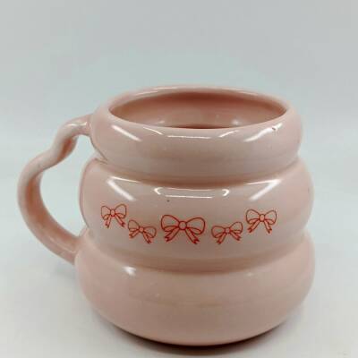 KIRMIZI KURDELE IM JUST A GİRL-KOVAN KUPA - PEMBE SAP PEMBE GÖVDE - 1