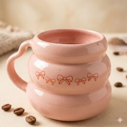 KIRMIZI KURDELE IM JUST A GİRL-KOVAN KUPA - PEMBE SAP PEMBE GÖVDE - 