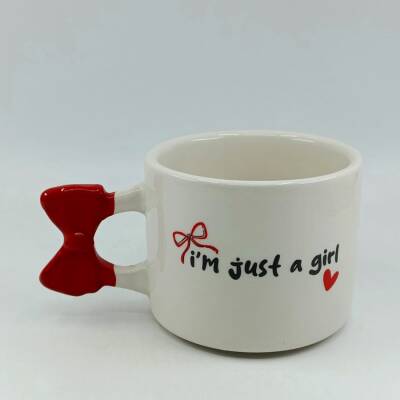 KIRMIZI KURDELE IM JUST A GİRL-KURDELE KUPA - KIRMIZI SAP - 1