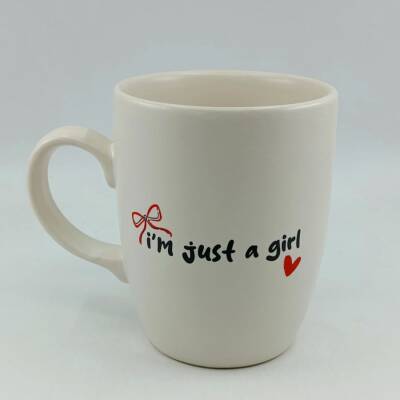 KIRMIZI KURDELE IM JUST A GİRL-OVAL KUPA - TRANSPARAN SAP - 1