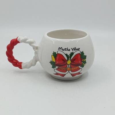 KIRMIZI KURDELE MUTLU YILLAR-BALONCUK KUPA - KIRMIZI SAP - 1