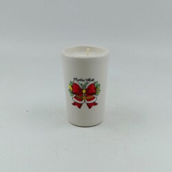 KIRMIZI KURDELE MUTLU YILLAR-SERAMİK PANDORA MUM - TEKLİ - 