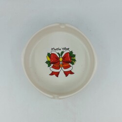 KIRMIZI KURDELE MUTLU YILLAR-YUVARLAK KÜLLÜK - TRANSPARAN GÖVDE - 