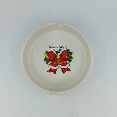 KIRMIZI KURDELE MUTLU YILLAR-YUVARLAK KÜLLÜK - TRANSPARAN GÖVDE - 1