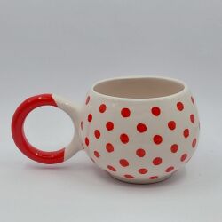 KIRMIZI PUANTİYELER - 3D-BALONCUK KUPA - 3D - 