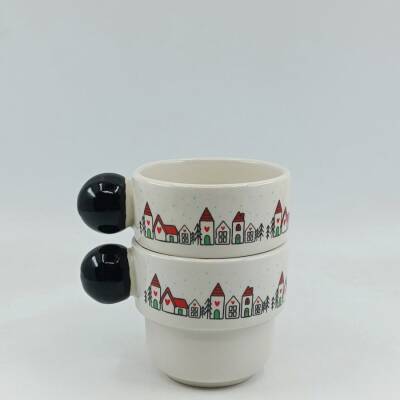 KIRMIZI ŞİRİN EVLER-İKİLİ PUNTO ESPRESSO - SİYAH SAP - 1