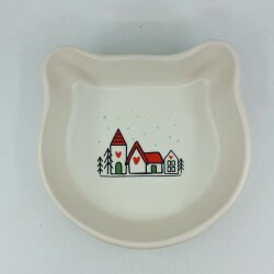 KIRMIZI ŞİRİN EVLER-KEDİ MAMA KABI - TRANSPARAN - 